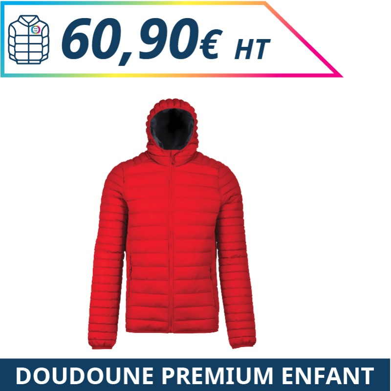 Doudoune premium enfant - Vestes à personnaliser - Imprimeur Marseille Textile