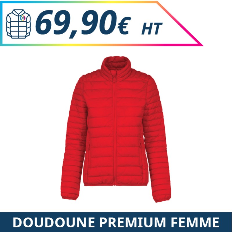 Doudoune premium femme - Vestes à personnaliser - Imprimeur Marseille Textile