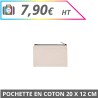 Pochette en coton 20 x 12 cm - Bagagerie à personnaliser - Imprimeur Marseille Textile