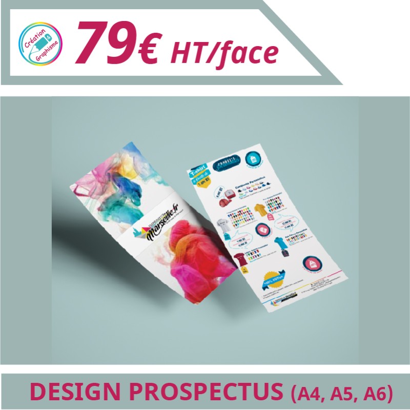Design de vos prospectus - Graphisme à personnaliser - Imprimeur Marseille Textile