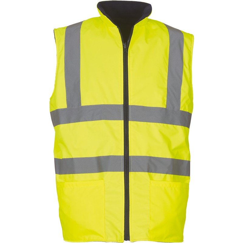 Veste sans manches haute visibilité - Chantier à personnaliser - Imprimeur Marseille Textile