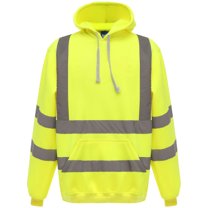 Sweat-shirt capuche haute visibilité - Chantier à personnaliser - Imprimeur Marseille Textile