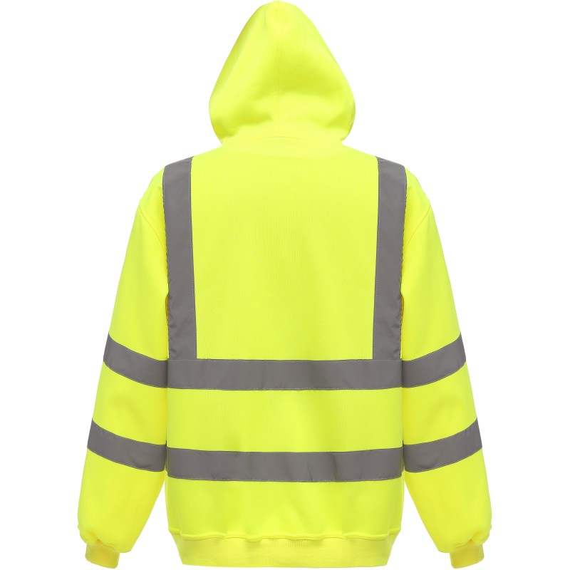 Sweat-shirt capuche haute visibilité - Chantier à personnaliser - Imprimeur Marseille Textile