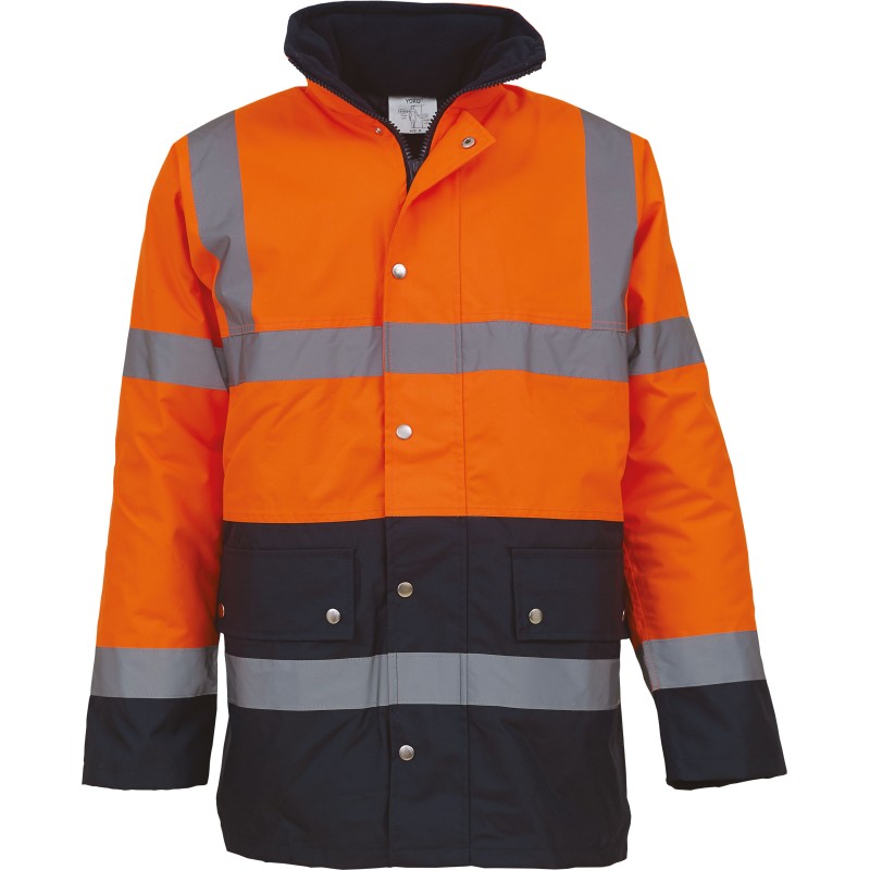 Parka de sécurité haute visibilité premium - Chantier à personnaliser - Imprimeur Marseille Textile