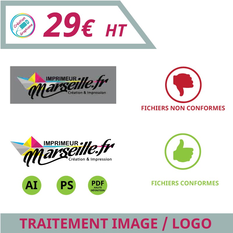 Traitement image ou logo pour votre personnalisation - Graphisme à personnaliser - Imprimeur Marseille Textile
