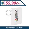10 porte-clés en alu - Porte-clés à personnaliser - Imprimeur Marseille Textile