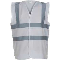 Gilet haute visibilité blanc 4 impressions