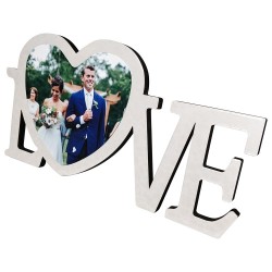 Pack cadeau personnalisé (MagikMug, Cadre Photo MDF,Cadre Love,Porte-clés - Cœur)