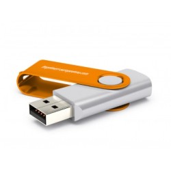 100 Clés USB Grises avec fermeture rotative couleurs au choix