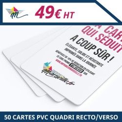 Cartes PVC quadri recto/verso