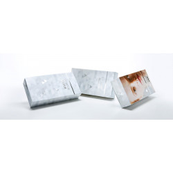 100 Packaging 4*4*13cm papier cartonné classique avec finition OR / ARGENT / METTALIQUE