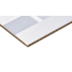 Carton micro-triple 2 cannelures E+B blanc 4 mm : 63*30cm