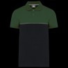 WK210 - Polo bicolore écoresponsable manches courtes unisexe