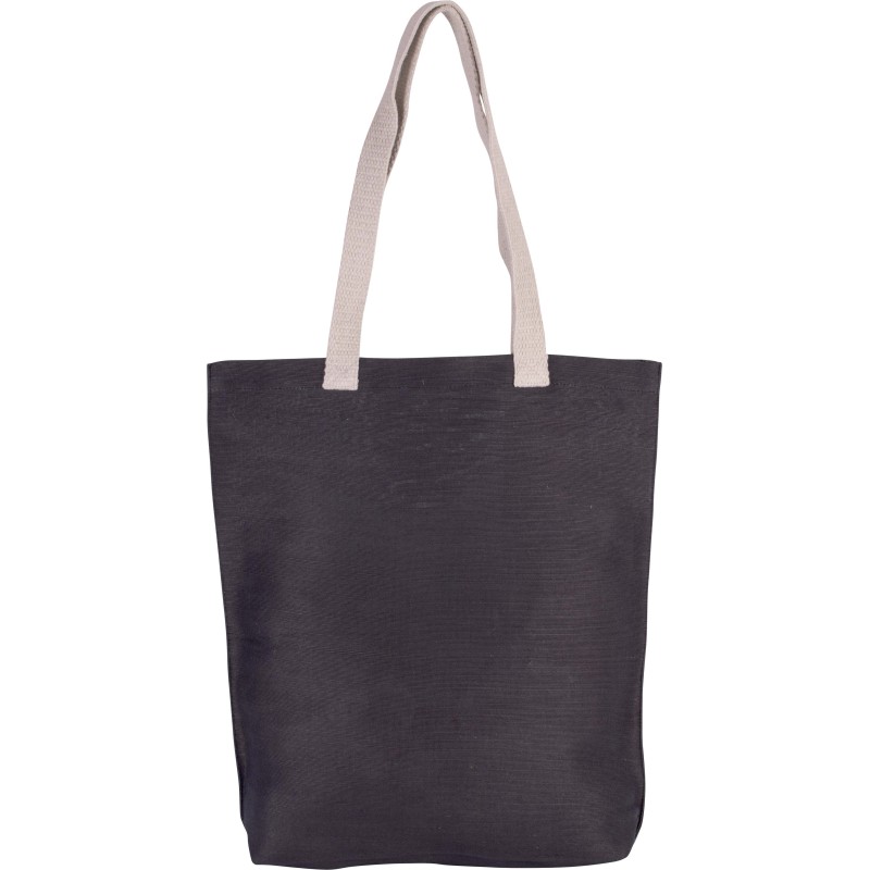 Sac shopping en juco Noir - Imprimeur Marseille à personnaliser - Imprimeur Marseille Textile