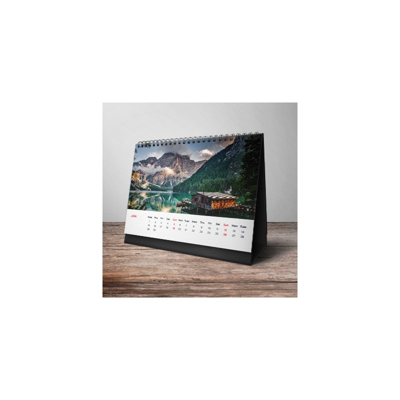 Calendrier chevalet 14,8 x 14,8 cm - Calendrier à personnaliser - Imprimeur Marseille Textile