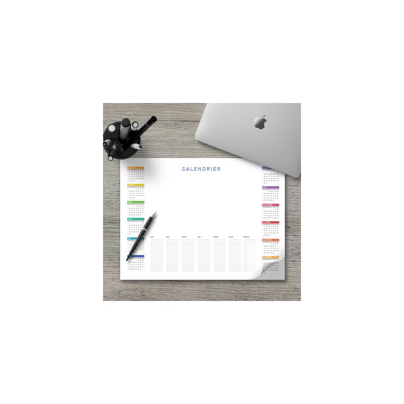 Calendrier sous-main - Calendrier à personnaliser - Imprimeur Marseille Textile