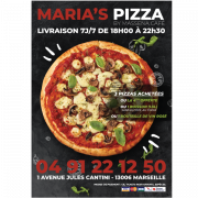 Création et impression des flyers pour MARIA'S PIZZA