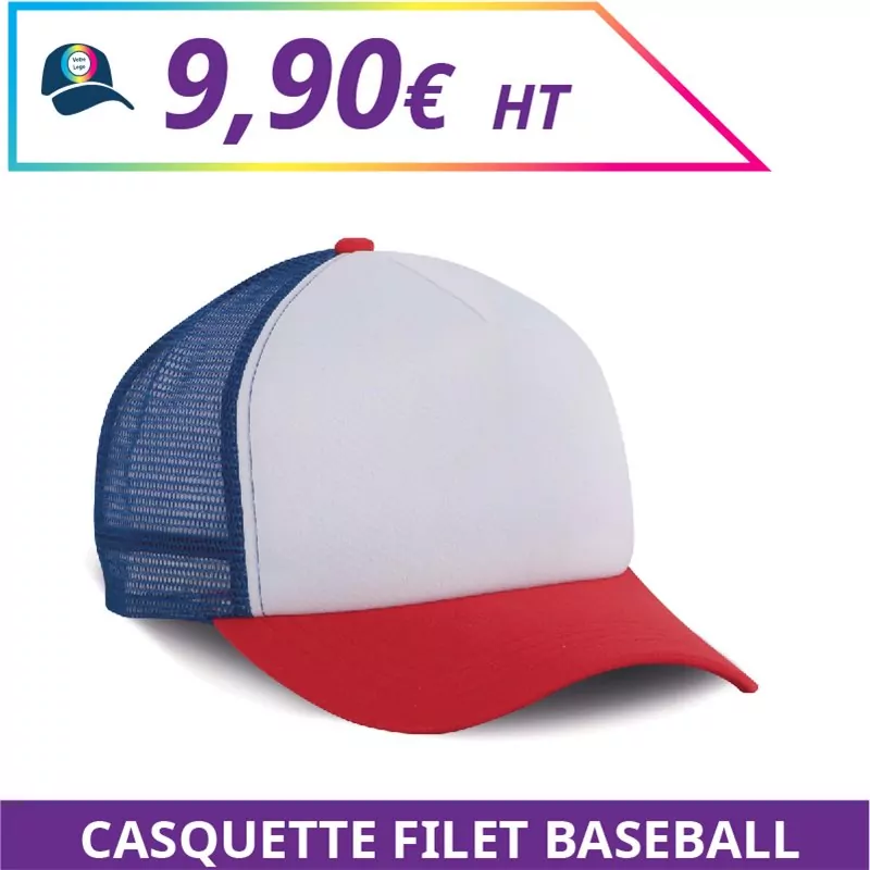Casquette filet baseball - Accessoires à personnaliser - Imprimeur Marseille Textile