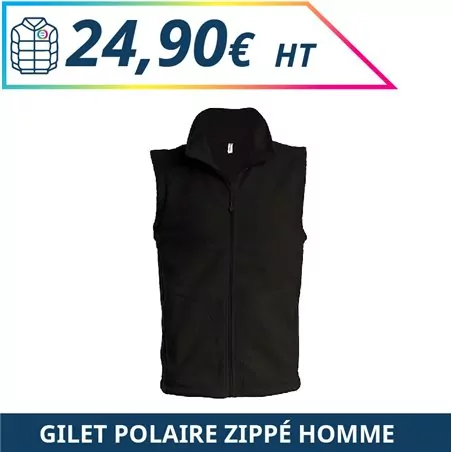 Gilet polaire zippé homme - Vestes à personnaliser - Imprimeur Marseille Textile