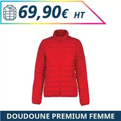 Doudoune premium femme - Vestes à personnaliser - Imprimeur Marseille Textile