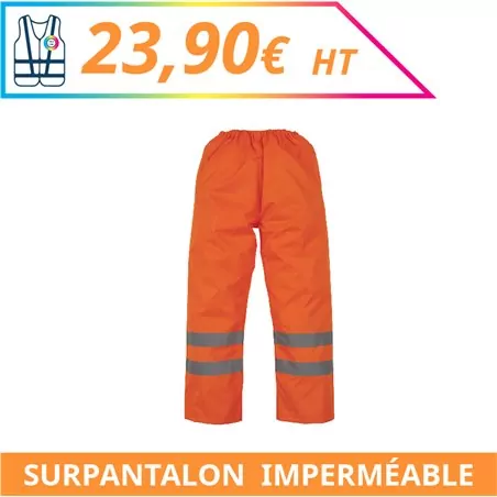 Surpantalon haute visibilité imperméable - Chantier à personnaliser - Imprimeur Marseille Textile