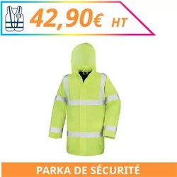 Parka de sécurité haute visibilité - Chantier à personnaliser - Imprimeur Marseille Textile