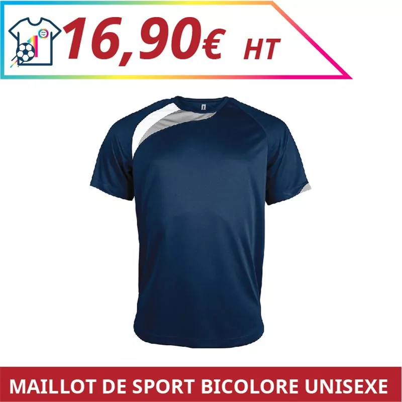 Maillot de sport bicolore unisexe - Sport à personnaliser - Imprimeur Marseille Textile