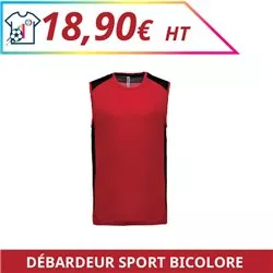 Débardeur sport bicolore - Sport à personnaliser - Imprimeur Marseille Textile