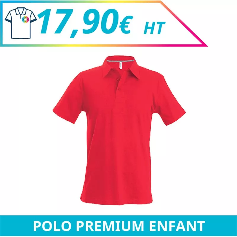 Polo premium enfant - Polos à personnaliser - Imprimeur Marseille Textile