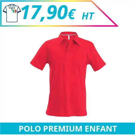 Polo premium enfant - Polos à personnaliser - Imprimeur Marseille Textile