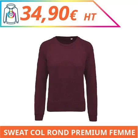 Sweat col rond premium femme - Sweat-shirts à personnaliser - Imprimeur Marseille Textile