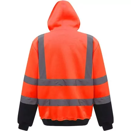 Sweat-shirt capuche haute visibilité - Chantier à personnaliser - Imprimeur Marseille Textile