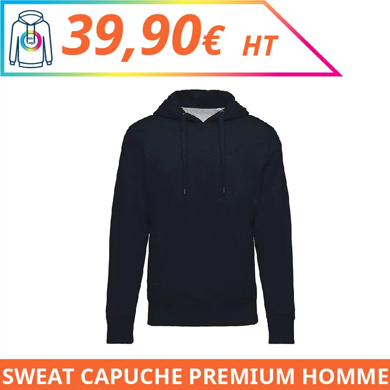 Sweat capuche premium homme - Sweat-shirts à personnaliser - Imprimeur Marseille Textile