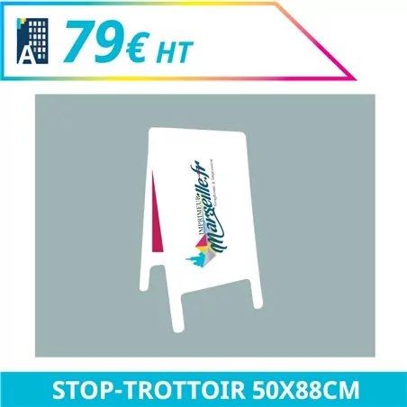 Stop-trottoir 50 x 88 cm - Stop trottoir  à personnaliser - Imprimeur Marseille Textile