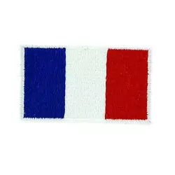 écusson brodé drapeau france thermocollant 2x3 - Imprimeur Marseille à personnaliser - Imprimeur Marseille Textile