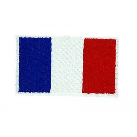 écusson brodé drapeau france thermocollant 2x3 - Imprimeur Marseille à personnaliser - Imprimeur Marseille Textile