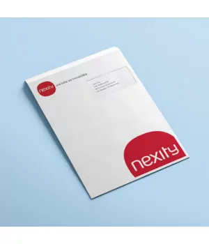 Enveloppe C4 22,9 x 32,4 cm ( ouverture petit côté ) - Enveloppe à personnaliser - Imprimeur Marseille Textile