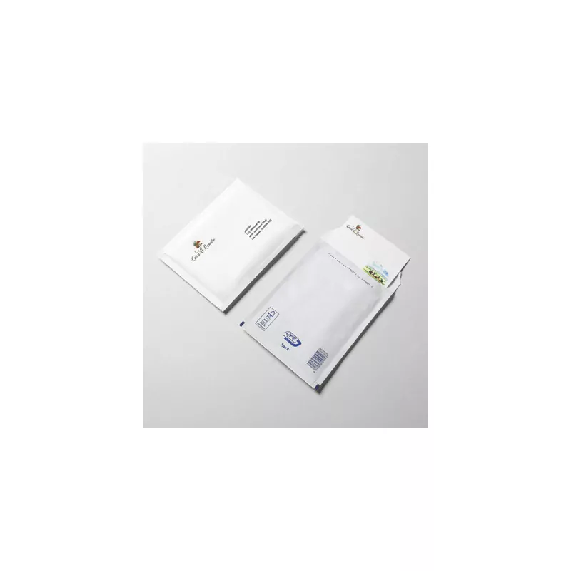 Enveloppe bulle 21,5 x 14 cm ( ouverture petit côté ) - Enveloppe à personnaliser - Imprimeur Marseille Textile