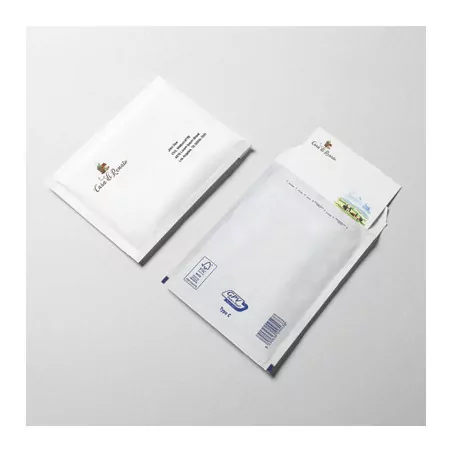 Enveloppe bulle 21,5 x 14 cm ( ouverture petit côté ) - Enveloppe à personnaliser - Imprimeur Marseille Textile