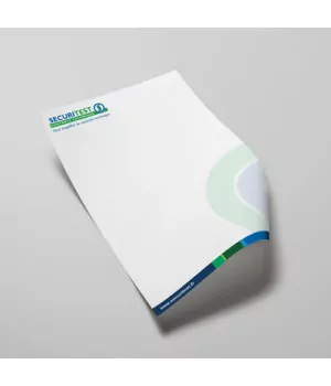 Papier en-tête Format A4 ( 21x 29,7 cm ) - Papier en-tête à personnaliser - Imprimeur Marseille Textile